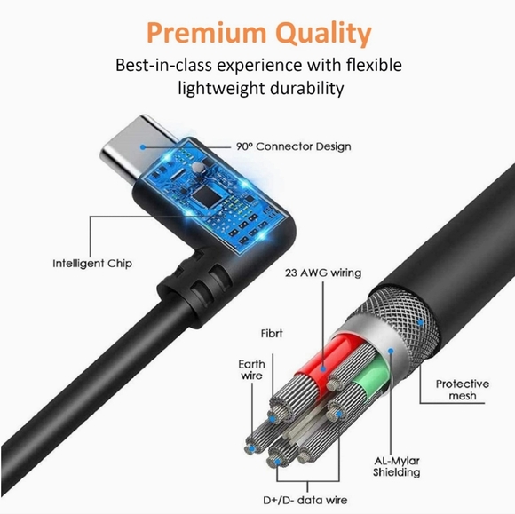 NexiGo Enhanced 16FT Link Cable with Signal Amplifier, USB 3.2 Gen1 Type C to A - Picture 2 of 12